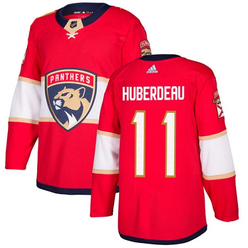 Adidas Panthers #11 Jonathan Huberdeau Red Home Authentic Stitched NHL Jersey - Click Image to Close
